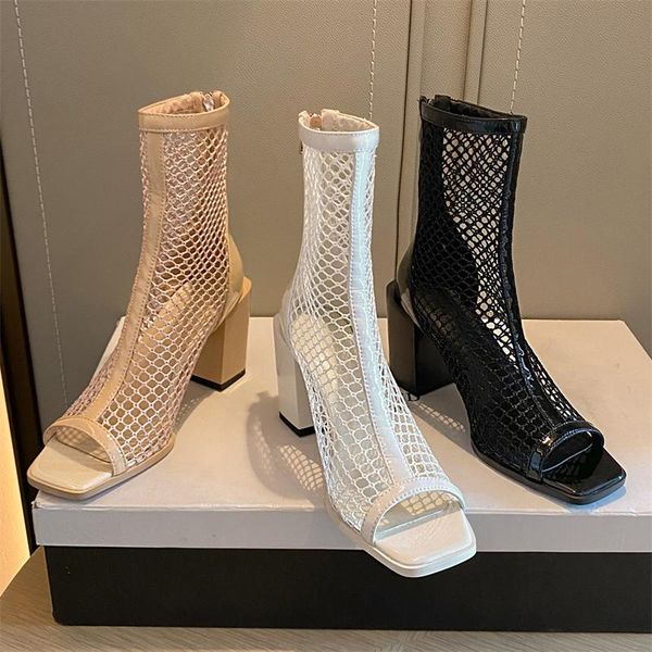 air mesh women shoes summer ankle chunky high heels sandal boots female open toe genuine leather footwears size 34-42 p16b, Black
air mesh women shoes summer ankle chunky high heels sandal boots female open toe genuine leather footwears size 34-42 p16b, Black