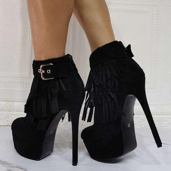 boots western style black high heels platform street outdoor fashion round toe fringe decorate winter shoes
boots western style black high heels platform street outdoor fashion round toe fringe decorate winter shoes