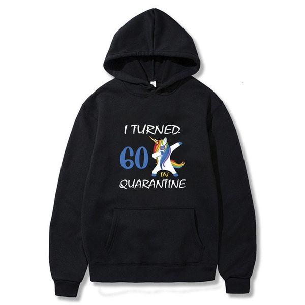 men's women's autumn and winter new coat i turned 60 unicorn letter printed long sleeve loose sweater, Black
men's women's autumn and winter new coat i turned 60 unicorn letter printed long sleeve loose sweater, Black