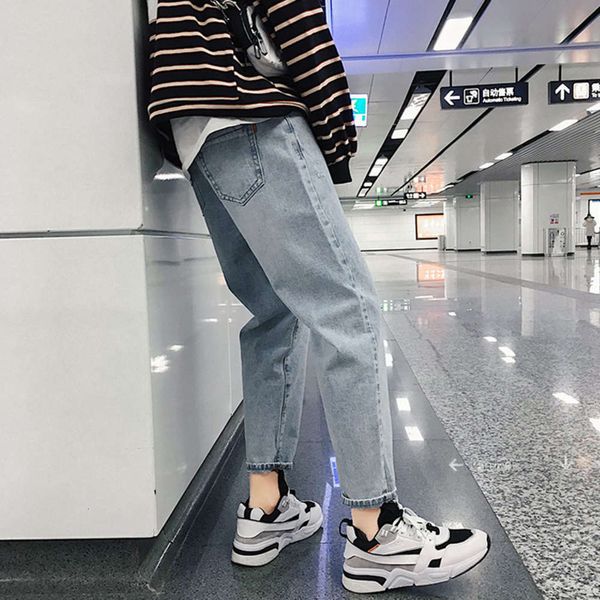 men's jeans slim fit little feet fashion brand youth casual pants autumn student capris 7uf5, Blue
men's jeans slim fit little feet fashion brand youth casual pants autumn student capris 7uf5, Blue