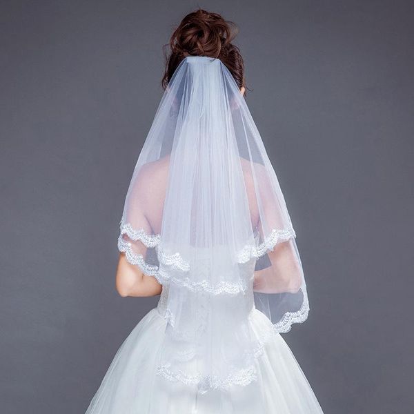 bridal veils 80cm lace edge veil short 2 layer with comb white of the bride wedding accessoire mariage velo sposa, Black
bridal veils 80cm lace edge veil short 2 layer with comb white of the bride wedding accessoire mariage velo sposa, Black