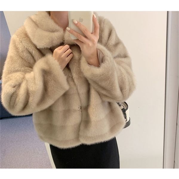 women's wool & blends winter women lapel hairy shaggy gradual stripe faux mink fur jacket loose short furry coat ms2t, Black
women's wool & blends winter women lapel hairy shaggy gradual stripe faux mink fur jacket loose short furry coat ms2t, Black
