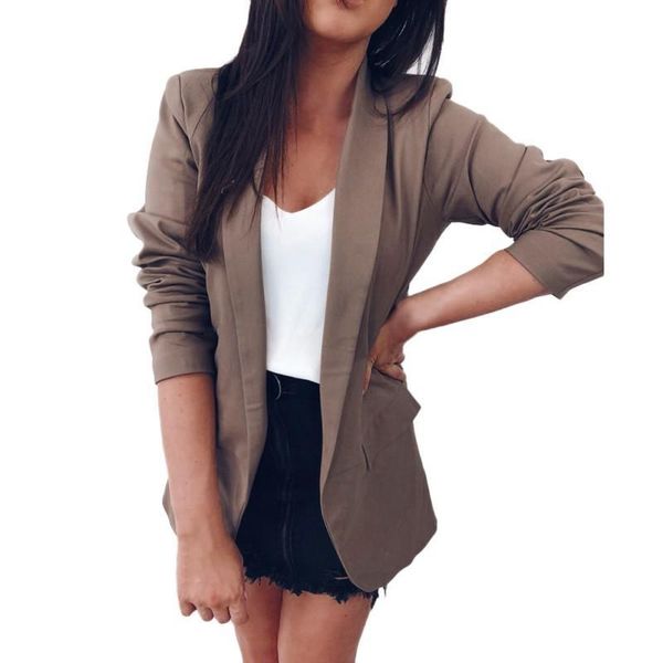 women's suits & blazers autumn winter office ladies formal long-sleeved notched blazer women plaid suit with pocket coat female outerwe, White;black
women's suits & blazers autumn winter office ladies formal long-sleeved notched blazer women plaid suit with pocket coat female outerwe, White;black