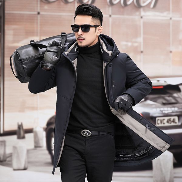 medium and long hooded down et men's winter leisure removable inner liner youth cold proof warm, Black
medium and long hooded down et men's winter leisure removable inner liner youth cold proof warm, Black