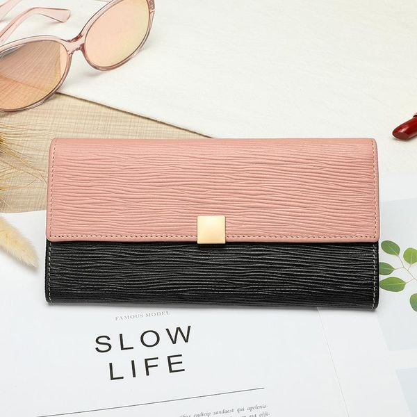 wallets 2021 fashionable wave pattern women's wallet head layer leather long multi-functional with panelled purse ddy03, Red;black
wallets 2021 fashionable wave pattern women's wallet head layer leather long multi-functional with panelled purse ddy03, Red;black
