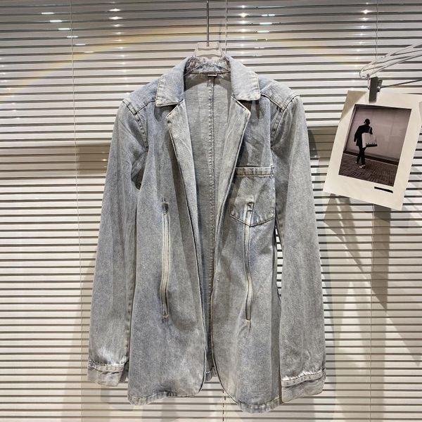 women's trench coats double zipper fishbone waist wash white denim windbreaker coat women 2021 autumn style catwalk, Tan;black
women's trench coats double zipper fishbone waist wash white denim windbreaker coat women 2021 autumn style catwalk, Tan;black