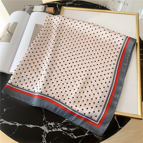 scarves 2021 spring silk square scarf women polka dot neck hair foulard female neckerchief shawl lady wrap bandana, Blue;gray
scarves 2021 spring silk square scarf women polka dot neck hair foulard female neckerchief shawl lady wrap bandana, Blue;gray