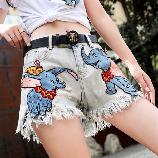 women's shorts summer denim heavy beading elephant shiny chic ripped holes slim high waist pants female 2tvv, White;black
women's shorts summer denim heavy beading elephant shiny chic ripped holes slim high waist pants female 2tvv, White;black