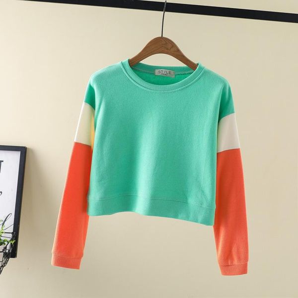 women's hoodies & sweatshirts autumn women short fashion sweet girts sweatshirt patchwork color blouse, Black
women's hoodies & sweatshirts autumn women short fashion sweet girts sweatshirt patchwork color blouse, Black