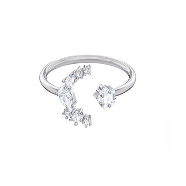 cluster rings swa classic fashion rose gold day night celebration moon star opening ceremony adjustable women's ring, Golden;silver
cluster rings swa classic fashion rose gold day night celebration moon star opening ceremony adjustable women's ring, Golden;silver
