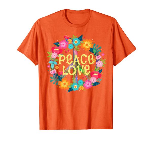 Peace Love T-Shirt Hippie Costume Tie Die 60s 70s, Mainly pictures
