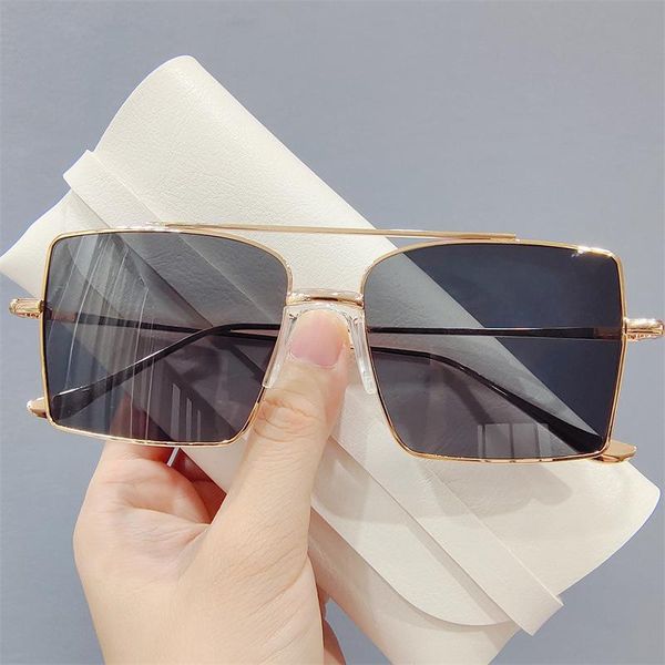 fashion sunglasses frames double beam square large frame metal ultraviolet glasses women's men's japan and south korea, Black
fashion sunglasses frames double beam square large frame metal ultraviolet glasses women's men's japan and south korea, Black