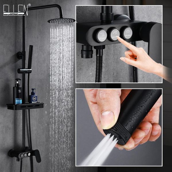 black rainfall shower faucets set wall mounted rain faucet storage bath mixer tap cold with hand el3903 bathroom sets
black rainfall shower faucets set wall mounted rain faucet storage bath mixer tap cold with hand el3903 bathroom sets