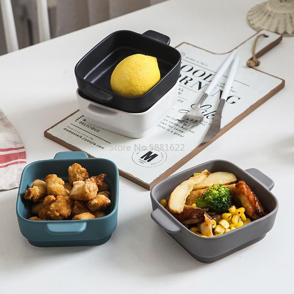 colorful matte ceramic baking bowl with double handle salad fruit dessert soup container dinnerware vegetable pan bowls
colorful matte ceramic baking bowl with double handle salad fruit dessert soup container dinnerware vegetable pan bowls