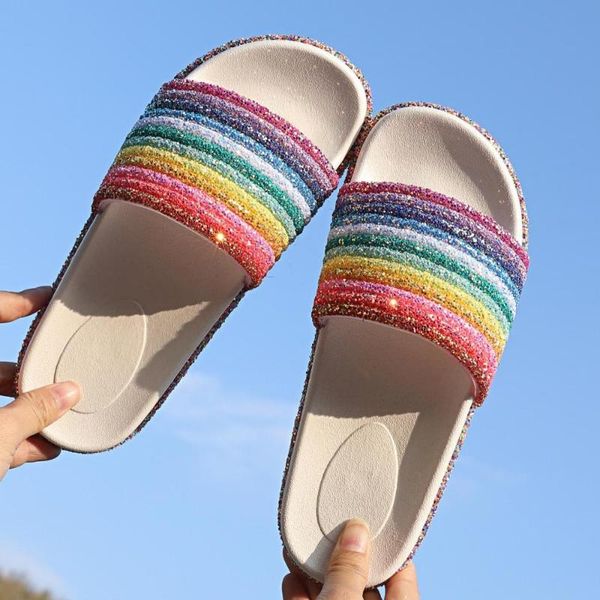 slippers glitter shoes women chunky rainbow sequin zapatos de mujer summer platform beach slides colorful chaussures femme bling, Black
slippers glitter shoes women chunky rainbow sequin zapatos de mujer summer platform beach slides colorful chaussures femme bling, Black
