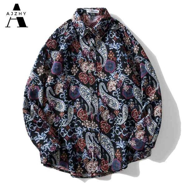 ajzhy vintage shirt men thick paisley patterns knitted national style button harajuku casual streetwear long sleeve tees 210331, White;black
ajzhy vintage shirt men thick paisley patterns knitted national style button harajuku casual streetwear long sleeve tees 210331, White;black