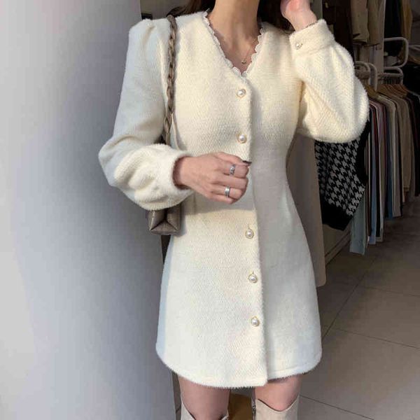 colorfaith new autumn winter women dresses v-neck lace up woolen buttons wild warm korean vintage lady mini dress dr9985 210413, Black;gray
colorfaith new autumn winter women dresses v-neck lace up woolen buttons wild warm korean vintage lady mini dress dr9985 210413, Black;gray