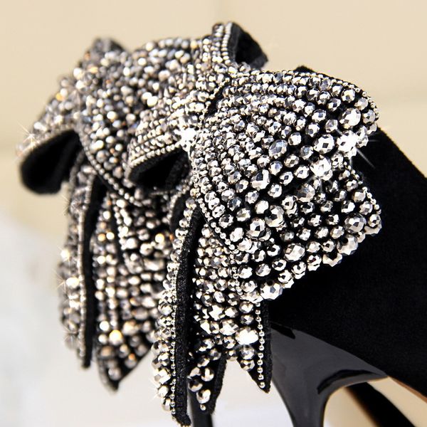 glitter rhinestone bowtie pointy designer pumps bridal wedding shoes size 34 to 40, Black
glitter rhinestone bowtie pointy designer pumps bridal wedding shoes size 34 to 40, Black