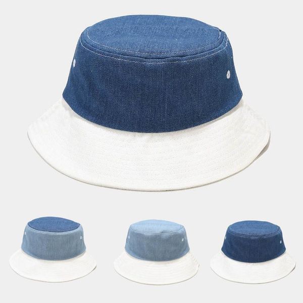 wide brim hats summer cap women's fashion splicin denim sunshade fisherman hat women basin outdoor bucket chapeaux de soleil, Blue;gray
wide brim hats summer cap women's fashion splicin denim sunshade fisherman hat women basin outdoor bucket chapeaux de soleil, Blue;gray
