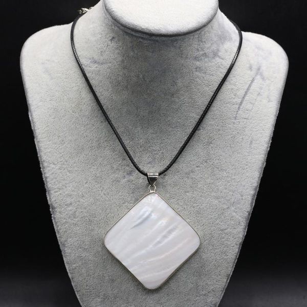 pendant necklaces natural white shell necklace fashionable square temperament for charm jewelry gifts 58x60 mm, Silver
pendant necklaces natural white shell necklace fashionable square temperament for charm jewelry gifts 58x60 mm, Silver