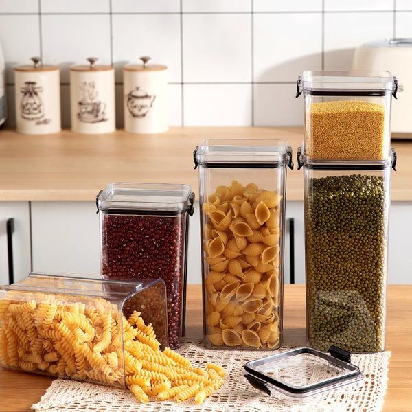 460ml-1800ml storage container plastic kitchen refrigerator noodle box multigrain tank transparent sealed bottles & jars
460ml-1800ml storage container plastic kitchen refrigerator noodle box multigrain tank transparent sealed bottles & jars