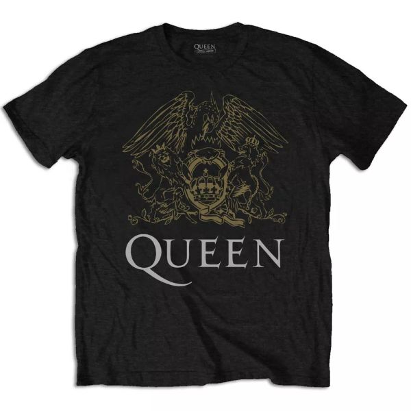 official queen t shirt classic crest black classic rock band bohemian new, White;black
official queen t shirt classic crest black classic rock band bohemian new, White;black