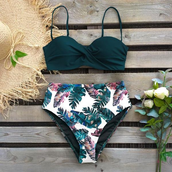 women's swimwear summer 2021 bikini swimsuit women push up bikinis set leaf print female high waist swimming suits for bathing suit, White;black
women's swimwear summer 2021 bikini swimsuit women push up bikinis set leaf print female high waist swimming suits for bathing suit, White;black