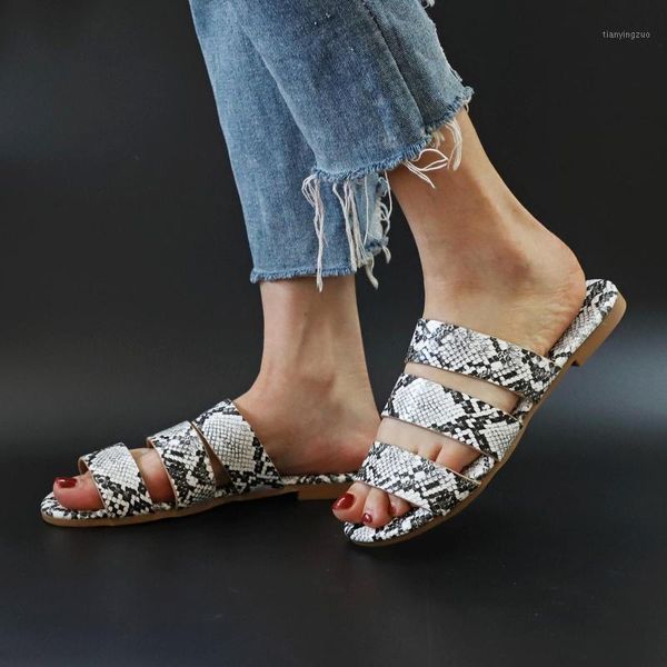 summer women's flat sandals snake print outdoor slippers fashion open toe anti-slip shoes plus size 421, Black
summer women's flat sandals snake print outdoor slippers fashion open toe anti-slip shoes plus size 421, Black