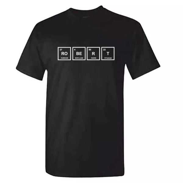 robert periodic table element mens tshirt - personalised name birthday gift, White;black
robert periodic table element mens tshirt - personalised name birthday gift, White;black