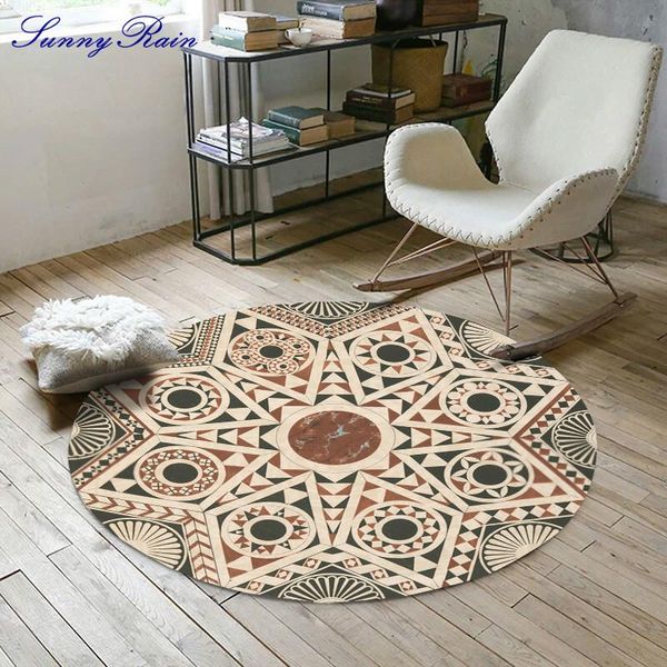 sunnyrain 1-piece printed mandala area rug for living room children's round rugs carpets
sunnyrain 1-piece printed mandala area rug for living room children's round rugs carpets