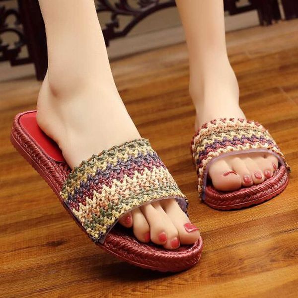 summer home imitation grass weaving slipper indoor floor flat non-slip shoes sweet ladies buty damskie xx197 210625, Black
summer home imitation grass weaving slipper indoor floor flat non-slip shoes sweet ladies buty damskie xx197 210625, Black