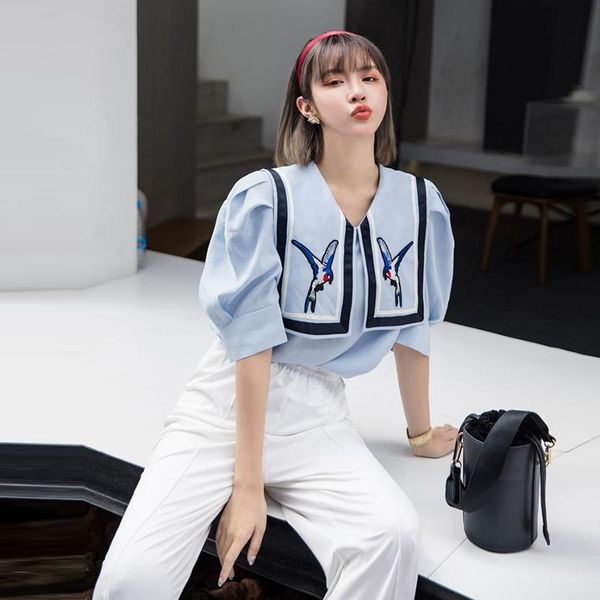 women's blouses & shirts fashion women shirrts short-sleeve 2021 summer wild cotton ladies and embroidered v-neck p346, White
women's blouses & shirts fashion women shirrts short-sleeve 2021 summer wild cotton ladies and embroidered v-neck p346, White