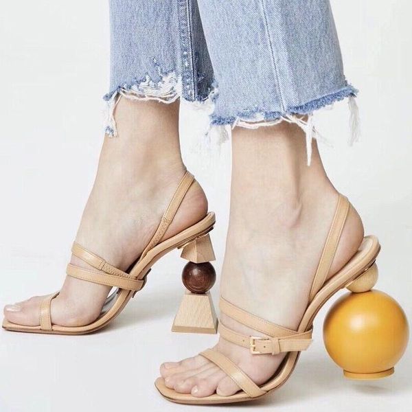 women summer shoes 2021 fashion asymmetric block high heel catwalk sandals crossed belt buckle decor apricot muller, Black
women summer shoes 2021 fashion asymmetric block high heel catwalk sandals crossed belt buckle decor apricot muller, Black
