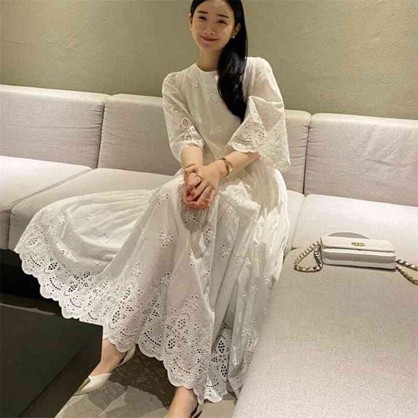 korean elegant loose casual hollow out maxi dress for women o neck vacation beach robe femme female summer fashion 210514, Black;gray
korean elegant loose casual hollow out maxi dress for women o neck vacation beach robe femme female summer fashion 210514, Black;gray
