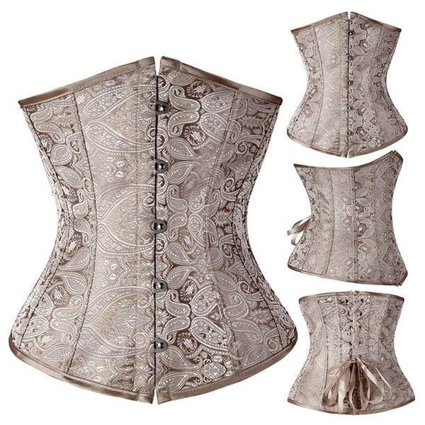gothic corset underbust bustier waist trainer corsets sier black beige lingerie corpete lace up corselet women shaper, Black;white
gothic corset underbust bustier waist trainer corsets sier black beige lingerie corpete lace up corselet women shaper, Black;white