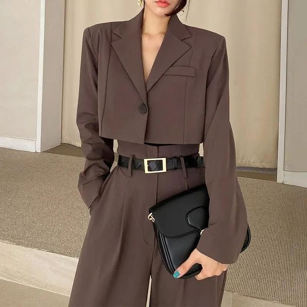 women's two piece pants conjuntos chique femininos, moda escritório, duas peças, lapela, solto, um botão, cropped, cintura alta, c, White
women's two piece pants conjuntos chique femininos, moda escritório, duas peças, lapela, solto, um botão, cropped, cintura alta, c, White