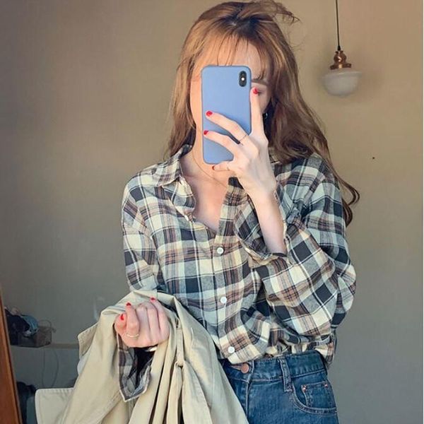 colors 2021 autumn women long sleeve blouse female casual korean style loose plaid shirts womens (x1646) women's blouses &, White
colors 2021 autumn women long sleeve blouse female casual korean style loose plaid shirts womens (x1646) women's blouses &, White