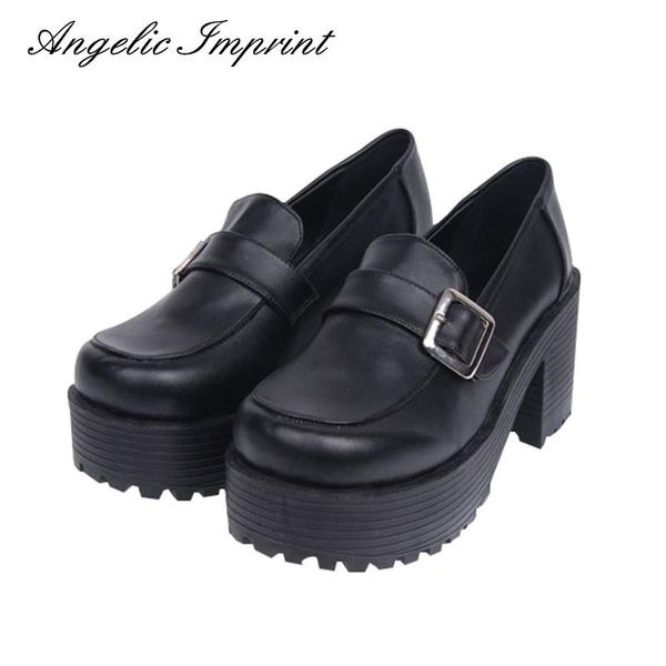 japanese school students thick platform high heel punk lolita cosplay anime shoes dress, Black
japanese school students thick platform high heel punk lolita cosplay anime shoes dress, Black