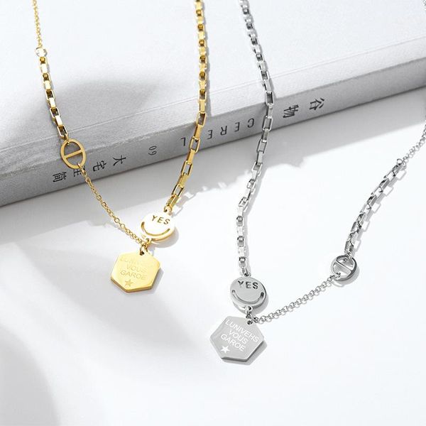 vintage titanium stainless steel necklace for women girl gold thick chain minimalist jewelry 2021 pendant necklaces, Silver
vintage titanium stainless steel necklace for women girl gold thick chain minimalist jewelry 2021 pendant necklaces, Silver