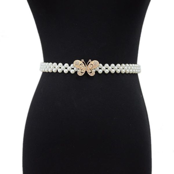 belts summer women pearl belt ladies decoration waist chains butterfly buckle elastic thin waistband lady designer correas, Black;brown
belts summer women pearl belt ladies decoration waist chains butterfly buckle elastic thin waistband lady designer correas, Black;brown