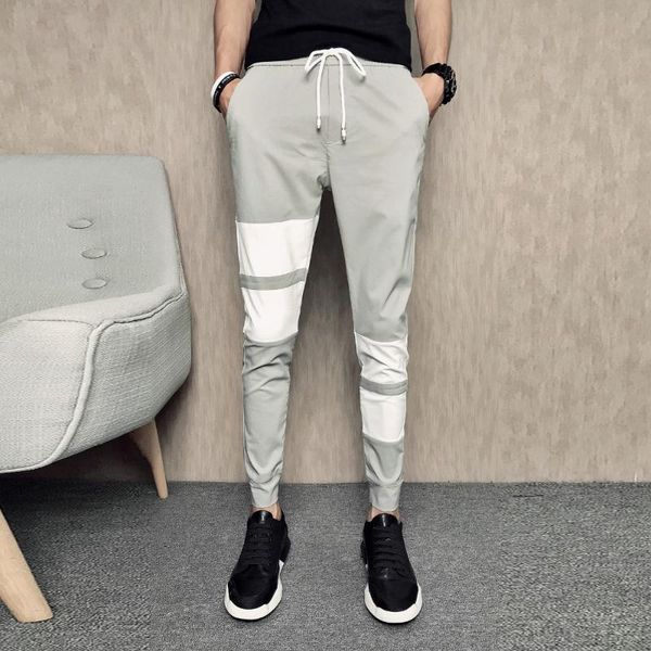 men's pants korean men fashion designer patchwork color casual streetwear joggers pant for clothing slim fit ankle length trousers, Black
men's pants korean men fashion designer patchwork color casual streetwear joggers pant for clothing slim fit ankle length trousers, Black