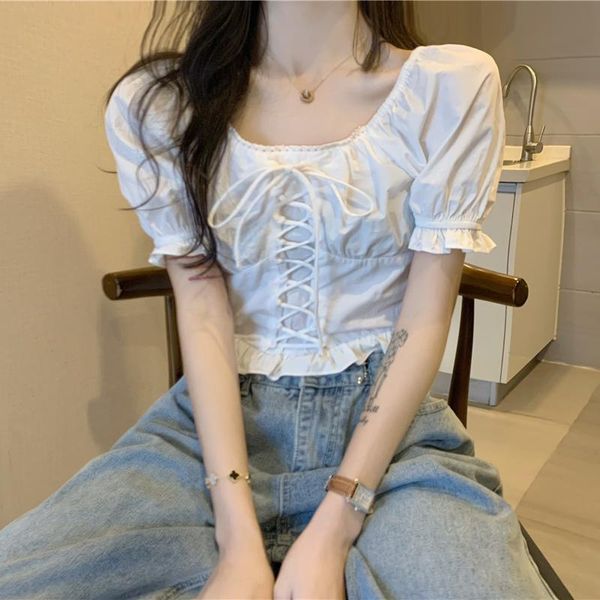 women's blouses & shirts women square collar white short-sleeved shirt female design sense niche summer korean style trend
women's blouses & shirts women square collar white short-sleeved shirt female design sense niche summer korean style trend