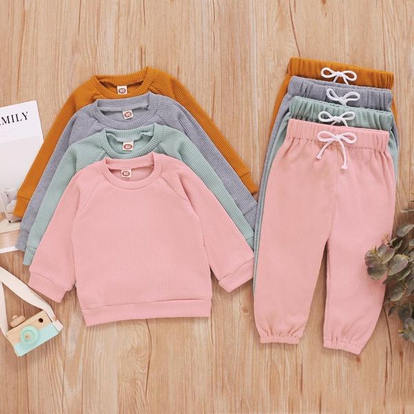 clothing sets 2pcs infant kids girls clothes set ribbed outfits long sleeve round neck pullover drawstring trousers autumn 1-6y, White
clothing sets 2pcs infant kids girls clothes set ribbed outfits long sleeve round neck pullover drawstring trousers autumn 1-6y, White