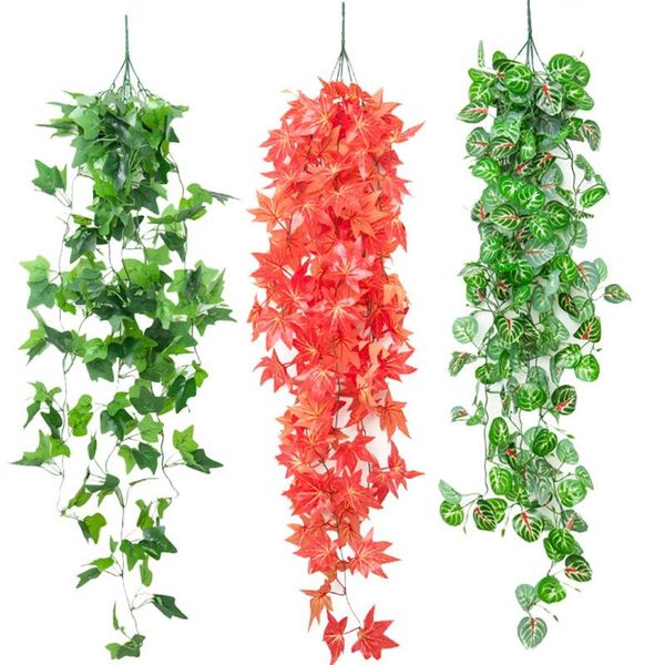 decorative flowers & wreaths 2pcs wall hanging plant lifelike fake leaves vine wicker rattan flower basket green pot planter
decorative flowers & wreaths 2pcs wall hanging plant lifelike fake leaves vine wicker rattan flower basket green pot planter