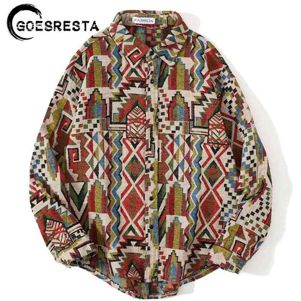 retro geometric pattern long sleeve woolen shirt men streetwear hip hop oversized shirts brand harajuku casual fashion men shirt 210628, White;black
retro geometric pattern long sleeve woolen shirt men streetwear hip hop oversized shirts brand harajuku casual fashion men shirt 210628, White;black
