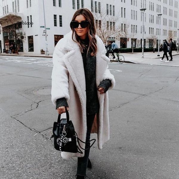 women's fur & faux women long teddy bear jacket coat winter thick warm oversized chunky outerwear overcoat lambswool coats, Black
women's fur & faux women long teddy bear jacket coat winter thick warm oversized chunky outerwear overcoat lambswool coats, Black