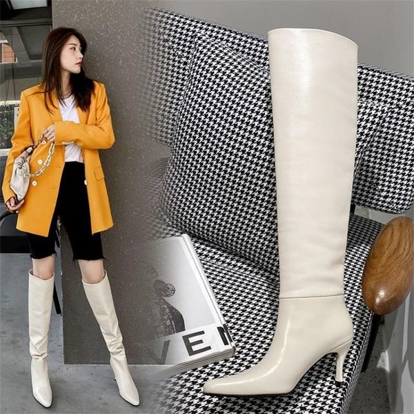 boots net red autumn and winter sleeve solid color cowhide pointed thin high heel women's knight long, Black
boots net red autumn and winter sleeve solid color cowhide pointed thin high heel women's knight long, Black