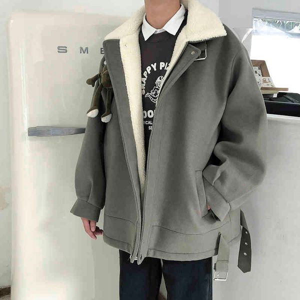 men's jackets autumn winter clothing lamb wool korean mark boys cotton-quilted jacket plus cashmere men's new ig0a, Black;brown
men's jackets autumn winter clothing lamb wool korean mark boys cotton-quilted jacket plus cashmere men's new ig0a, Black;brown