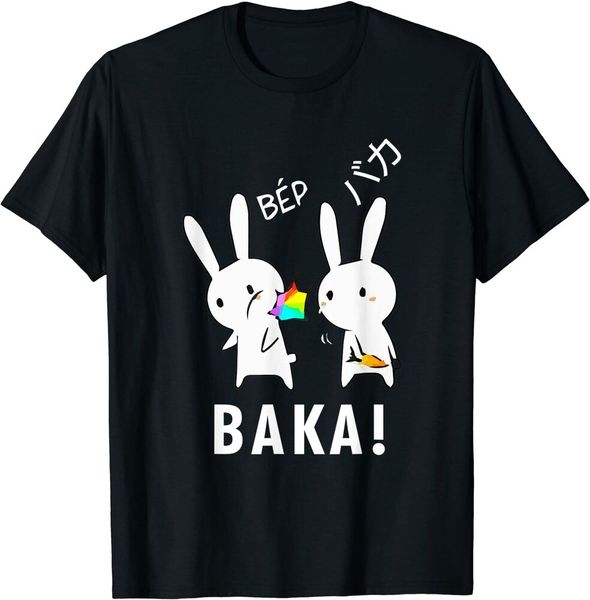 baka rabbit slap funny anime baka rabbit slap t-shirt size m-5xl, White;black