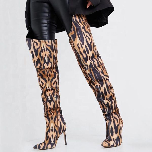 boots cheetah print high large size 43 suede women over knee side zip stiletto lady pointed toe thigh long booties, Black
boots cheetah print high large size 43 suede women over knee side zip stiletto lady pointed toe thigh long booties, Black